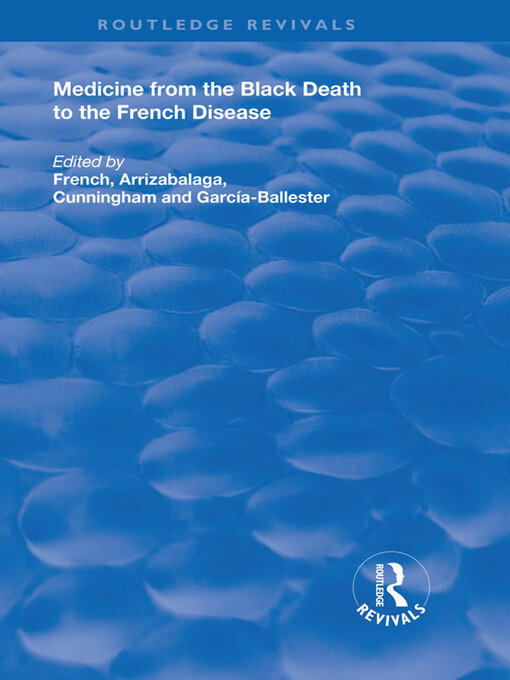 Title details for Medicine from the Black Death to the French Disease by Roger French - Wait list